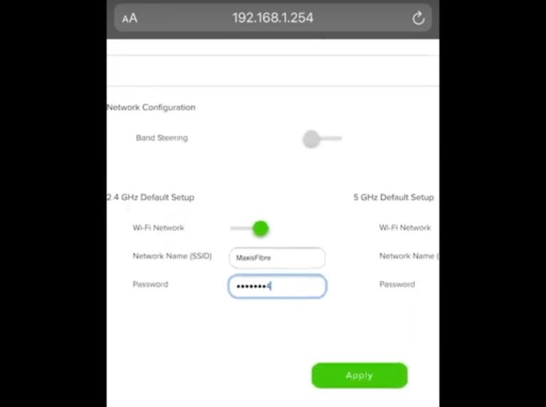 Cara Tukar Kata Laluan WiFi Maxis Guna Browser Web
