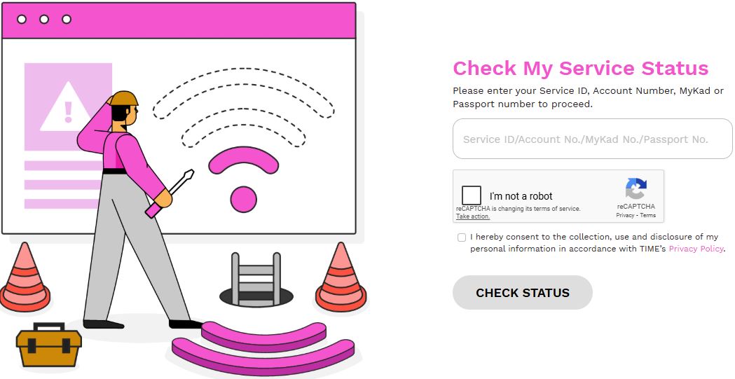 Time Internet Check Service Status